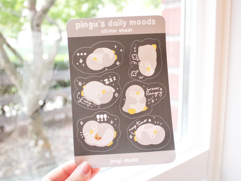 Pingu's Daily Moods Sticker Sheet