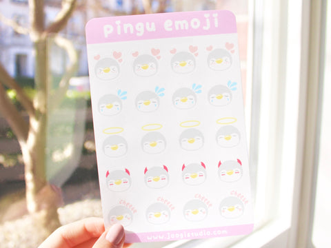 Pingu Emoji (B) Sticker Sheet
