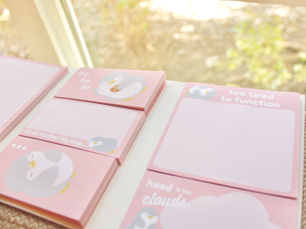 Pingu's Daily Moods Sticky Notes Set (Pink)