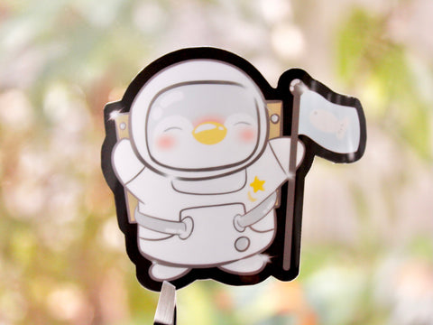 Astronaut Pingu Sticker