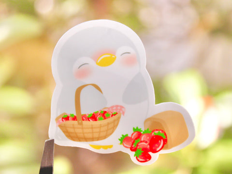 Strawberry Pingu Sticker