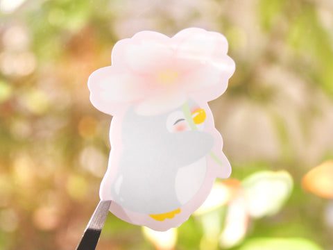Cherry Blossom Pingu Sticker