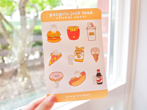 Junk Food Theme Sticker Sheet