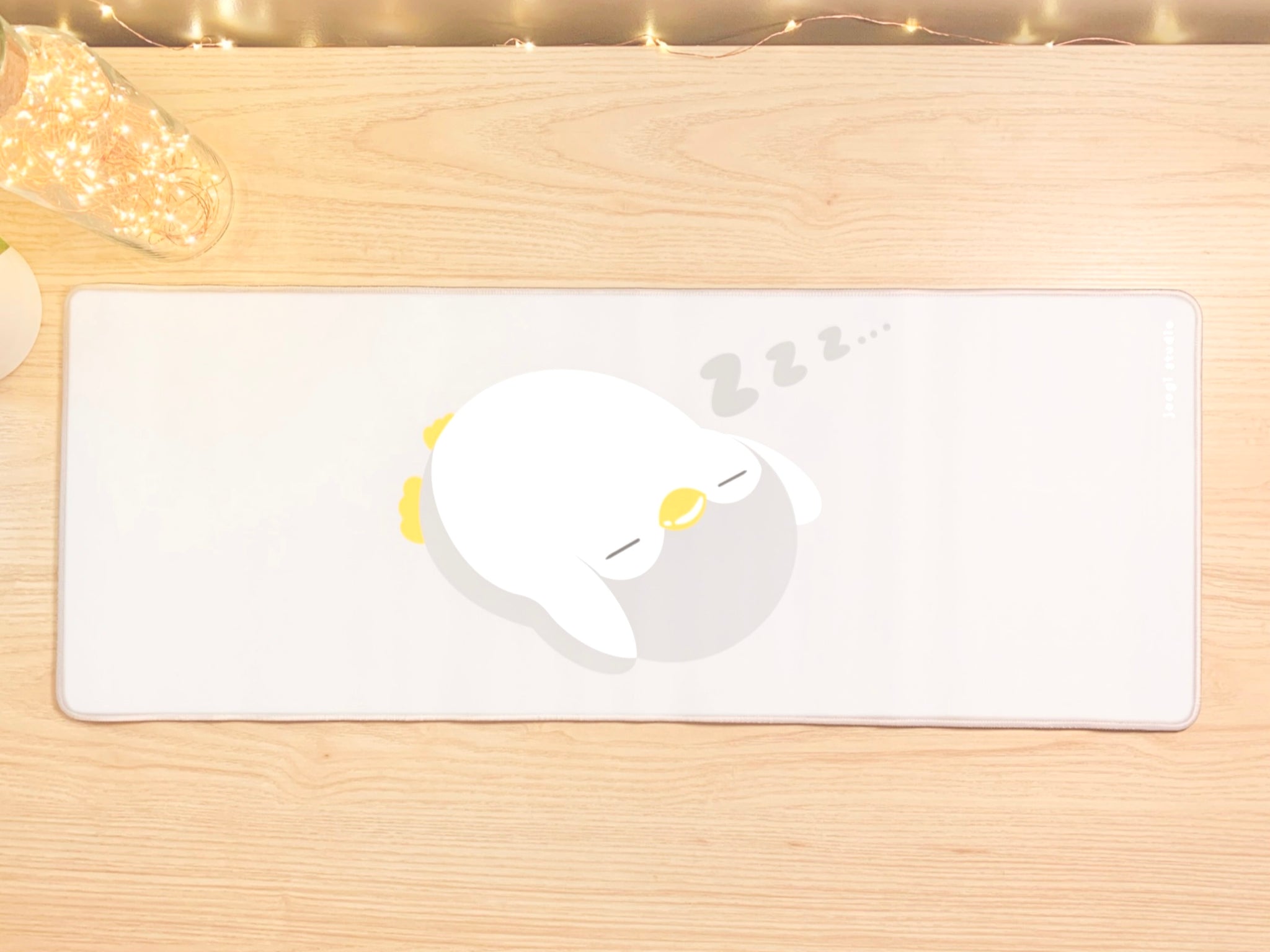 Lazy Pingu Desk Mat